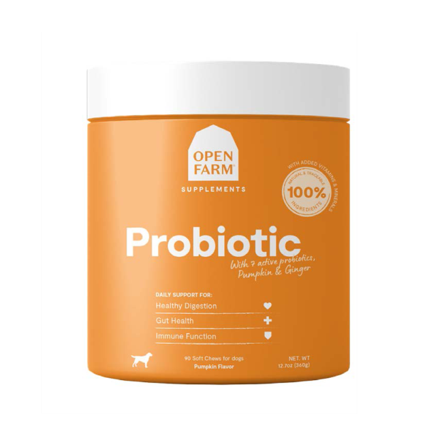 Open Farm Dog Supplement Probiotic Chews 90 ct