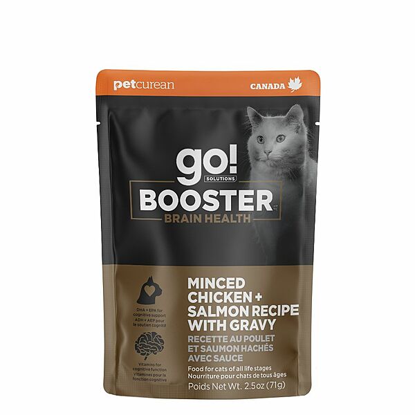 GO! Brain Minced Chkn+Slmn w/gravy 2.5OZ |Cat