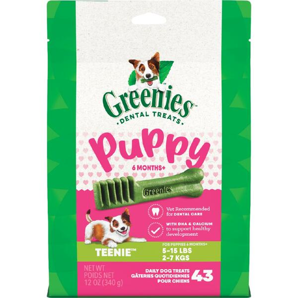Natural Dental Treat Puppy Teenie 43CT|12OZ