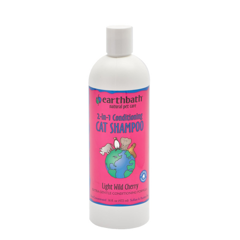 Earthbath 2-in-1 Cond. Cat Shampoo Wild Cherry 16 oz