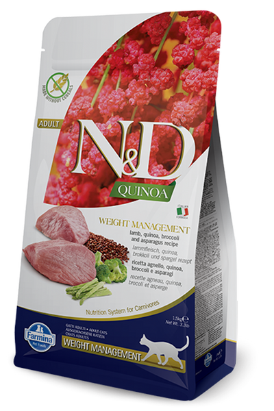 Farmina N&D Quinoa Weight Management LAMB Functional L.I.D Adult Cat