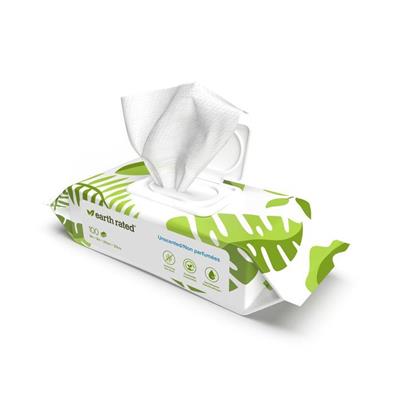 Earth Rated Compostable Pet Wipes 8x8" 100PK