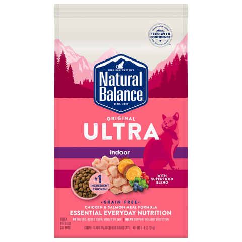Natural Balance Cat Indoor Ultra Grain Free ALS Chicken & Salmon 6 lb