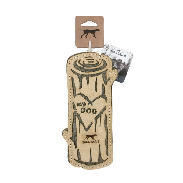 Tall Tails 9" Natural Leather & Wool Love My Dog Log