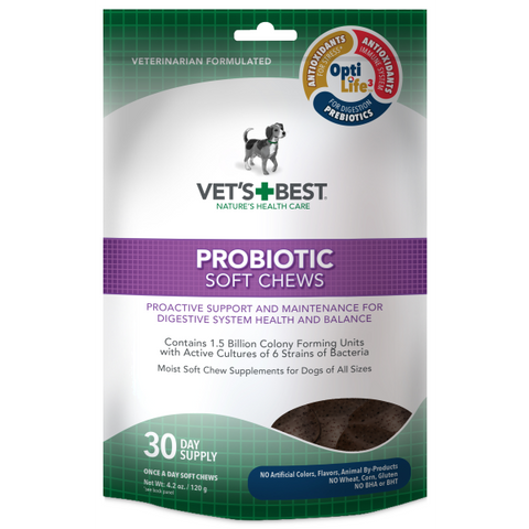 VET'S BEST PROBIOTIC SOFT CHEWS 120G