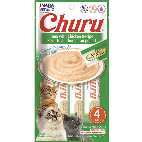 INABA Churu Puree Tuna with Chicken 4pk 2oz