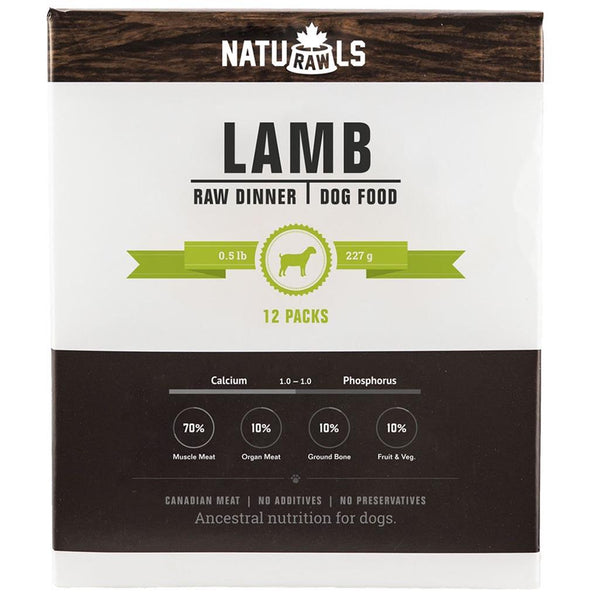 NATURAWLS: Frozen - Raw Lamb & Veggie 12/227GM
