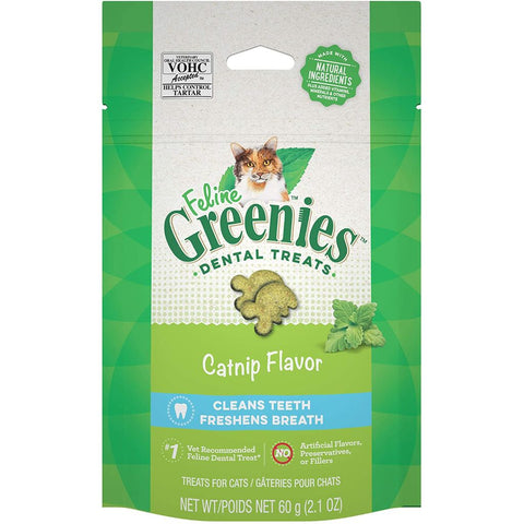GREENIES FELINE DENTAL TREATS: CATNIP FLAVOR