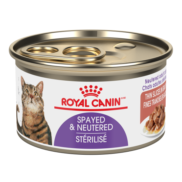 ROYAL CANIN CAN: SPAYED/NEUTERED THIN SLICES IN GRAVY CAT 24/CASE