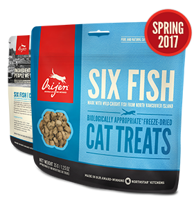 ORIJEN FREEZE-DRIED TREATS: SIX FISH CAT TREATS