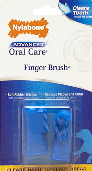 NYLABONE ADVANCED ORAL CARE FINGER BRUSH 2PK