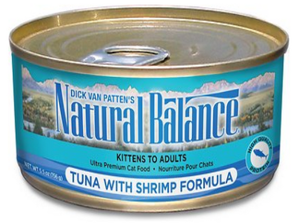 NATURAL BALANCE CAN: TUNA WITH SHRIMP FORMULA CAT 5.5 OZ