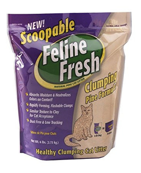 FELINE FRESH NATURAL PINE CAT LITTER CLUMPING FORMULA