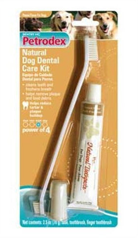 SENTRY PETRODEX NATURAL DOG DENTAL KIT PEANUT FLAVOR