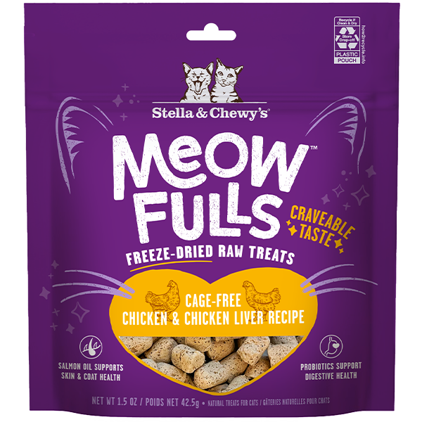 Stella&Chewys Cat Treats Meowfulls Chicken & ChkLiver 1.5 oz