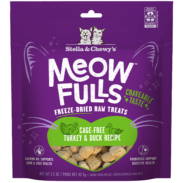 Stella&Chewys Cat Treats Meowfulls Turkey & Duck 1.5 oz