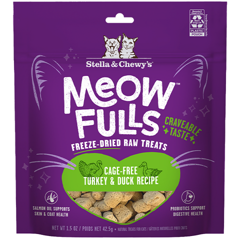 Stella&Chewys Cat Treats Meowfulls Turkey & Duck 1.5 oz