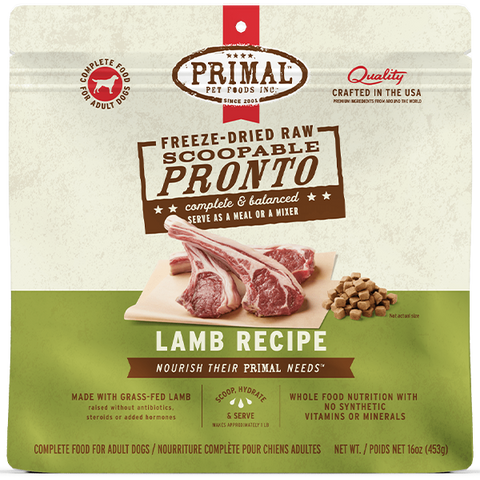 PRIMAL - Canine Lamb Formula Freeze Dried Pronto