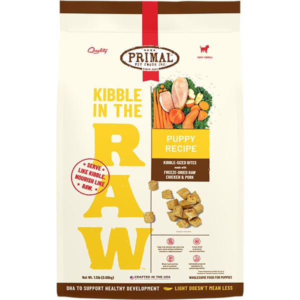 Primal Dog Kibble in the Raw Puppy