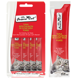 Fussie Cat Treats Tuna & Salmon in Goat Milk Puree 4/0.5oz