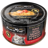 Fussie Cat Black Label Tuna w/Salmon in Gravy 24/2.82oz