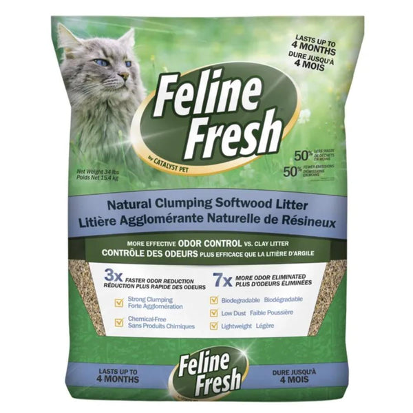 FELINE FRESH NATURAL PINE CAT LITTER CLUMPING FORMULA