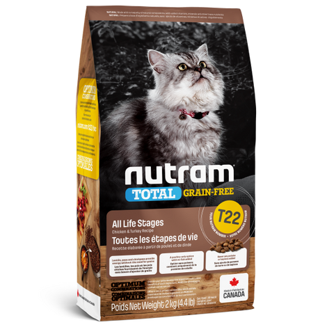 Nutram 3.0 Total GF Cat T22 Chicken & Turkey 2 kg