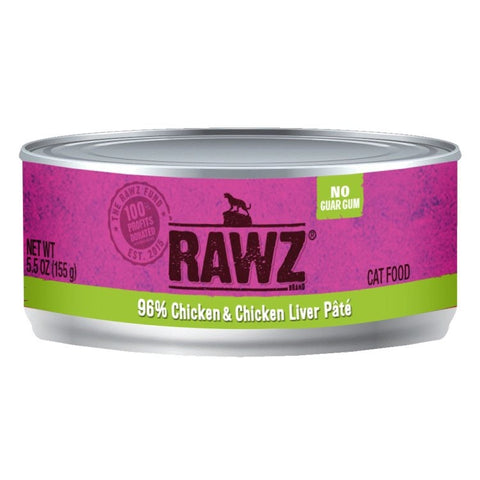 RAWZ Cat 96% Chicken and Chicken Liver 5.5oz Pate