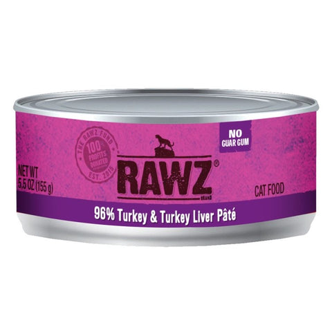 RAWZ Cat 96% Turkey and Turkey Liver 5.5oz Pate
