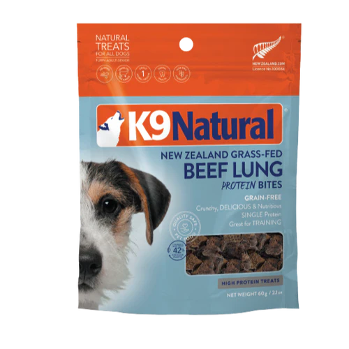 K9 Natural - Treats - Air-Dried - Protein Bites - Beef Lung - 50g