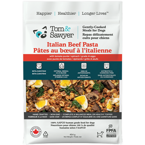 Tom&Sawyer Dog Gently Cooked Italian Beef Pasta 454g