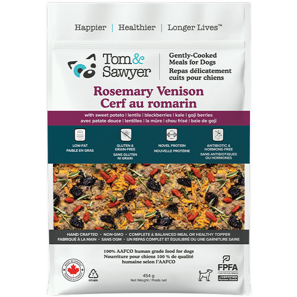 Tom&Sawyer Dog Gently Cooked Rosemary Venison 454g