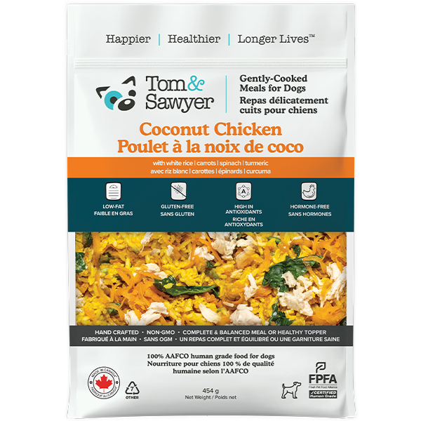 Tom&Sawyer Dog Gently Cooked Coconut Chicken 454g