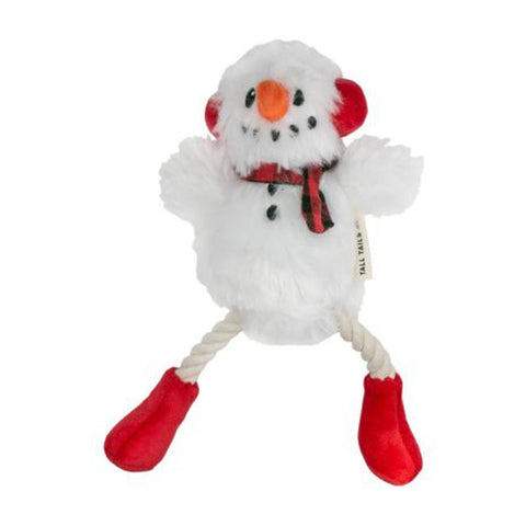 TALL TAILS Snowman Pull-Through Rope Tug Dog Toy