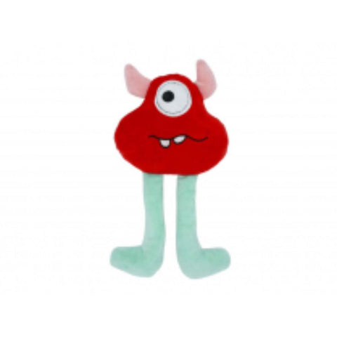 BUDZ Plush Dog Toy Monster TED RED 9"