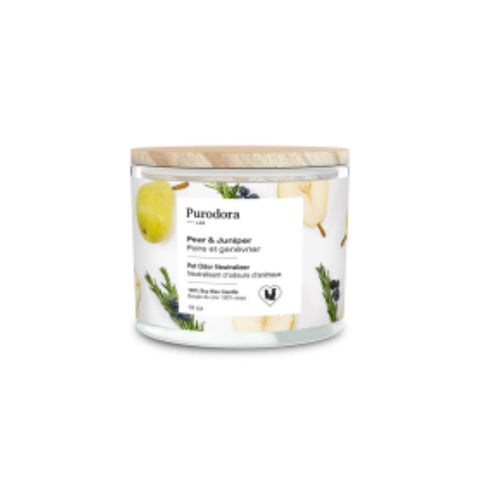 PURODORA Odor Neutralizer Pear-Juniper Soy Wax Candle