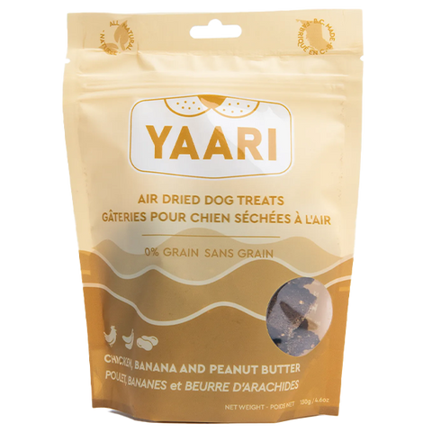 Yaari Dog Treats Air Dried Chicken Banana & Peanut Butter 130g