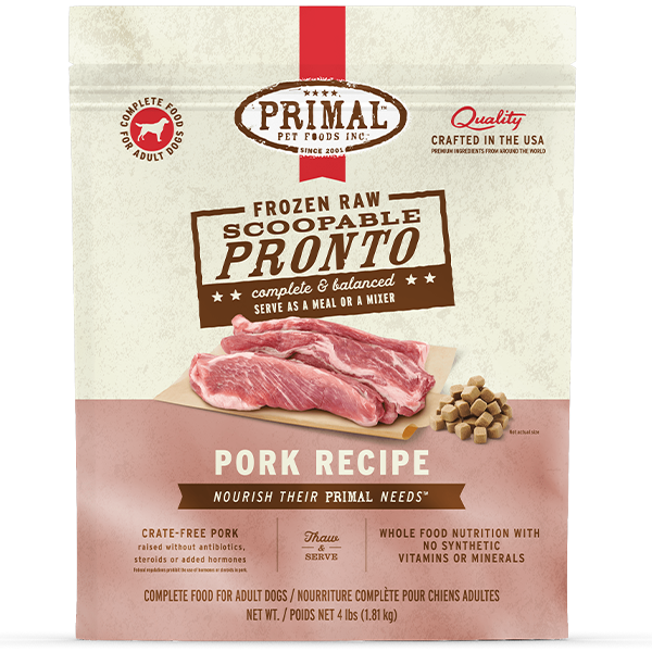 Primal Dog Raw Pork Pronto 4 lb