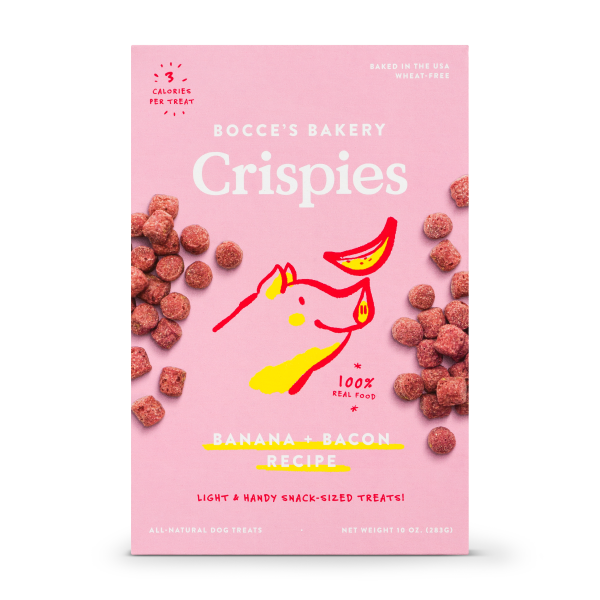 Bocce's Bakery Dog Crispies Banana + Bacon 10 oz