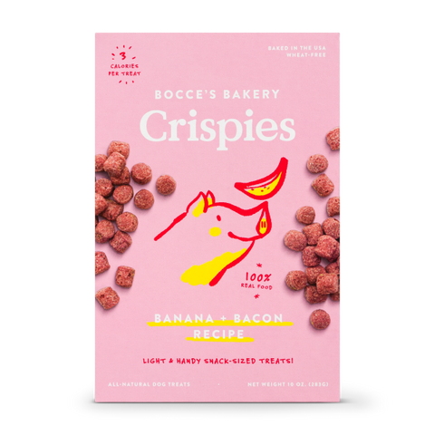 Bocce's Bakery Dog Crispies Banana + Bacon 10 oz