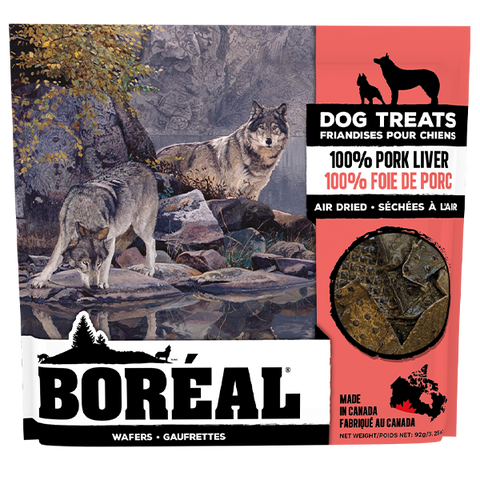 Boreal Dog Treats 100% Pork Liver Wafers 92g