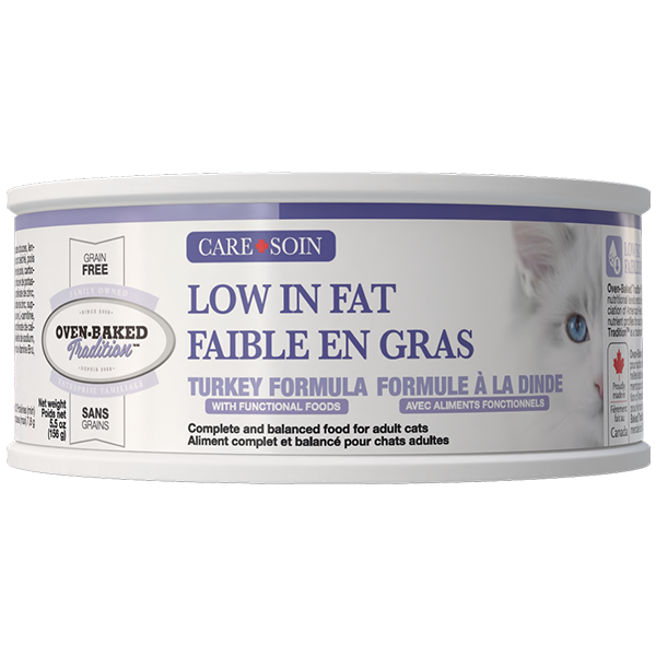 Oven-Baked Tradition Cat Low Fat Care Turkey Pate 24/5.5oz