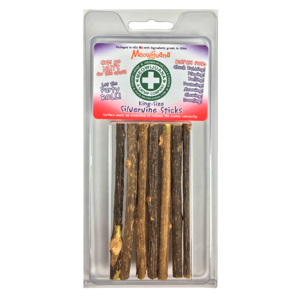 Meowijuana - Silvervine Stick with Catnip Ball