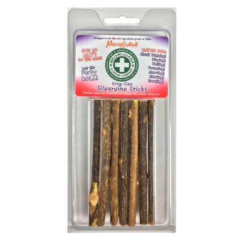 Meowijuana - Silvervine Stick with Catnip Ball
