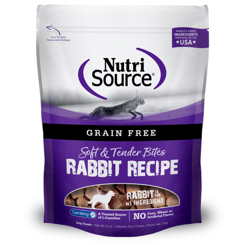 NutriSource Dog Treats Soft & Tender Grain Free Rabbit 170g