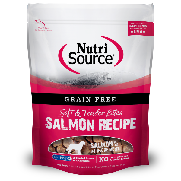 NutriSource Dog Treats Soft & Tender Grain Free Salmon 170g