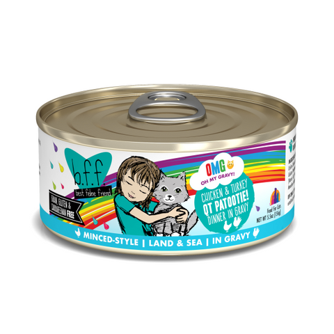 BFF Cat OMG Land & Sea QT Patootie Chicken & Turkey 5.5 oz