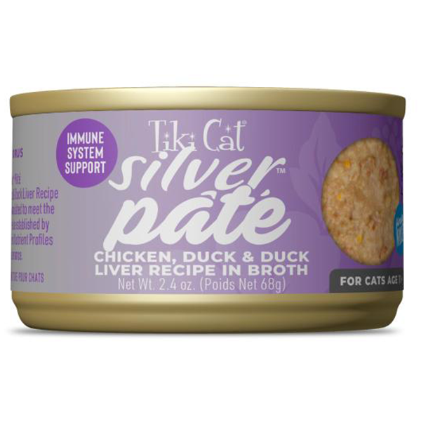 Tiki Cat Silver Pate Chicken/Duck 12/2.4 oz