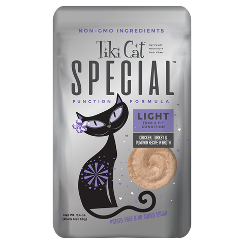 Tiki Cat Special Light Chicken Turkey & Pmpkn 12/2.4oz Pouch