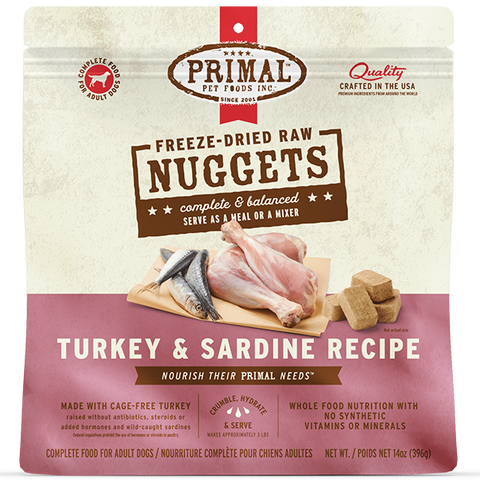 PRIMAL FREEZE DRIED TURKEY AND SARDINE